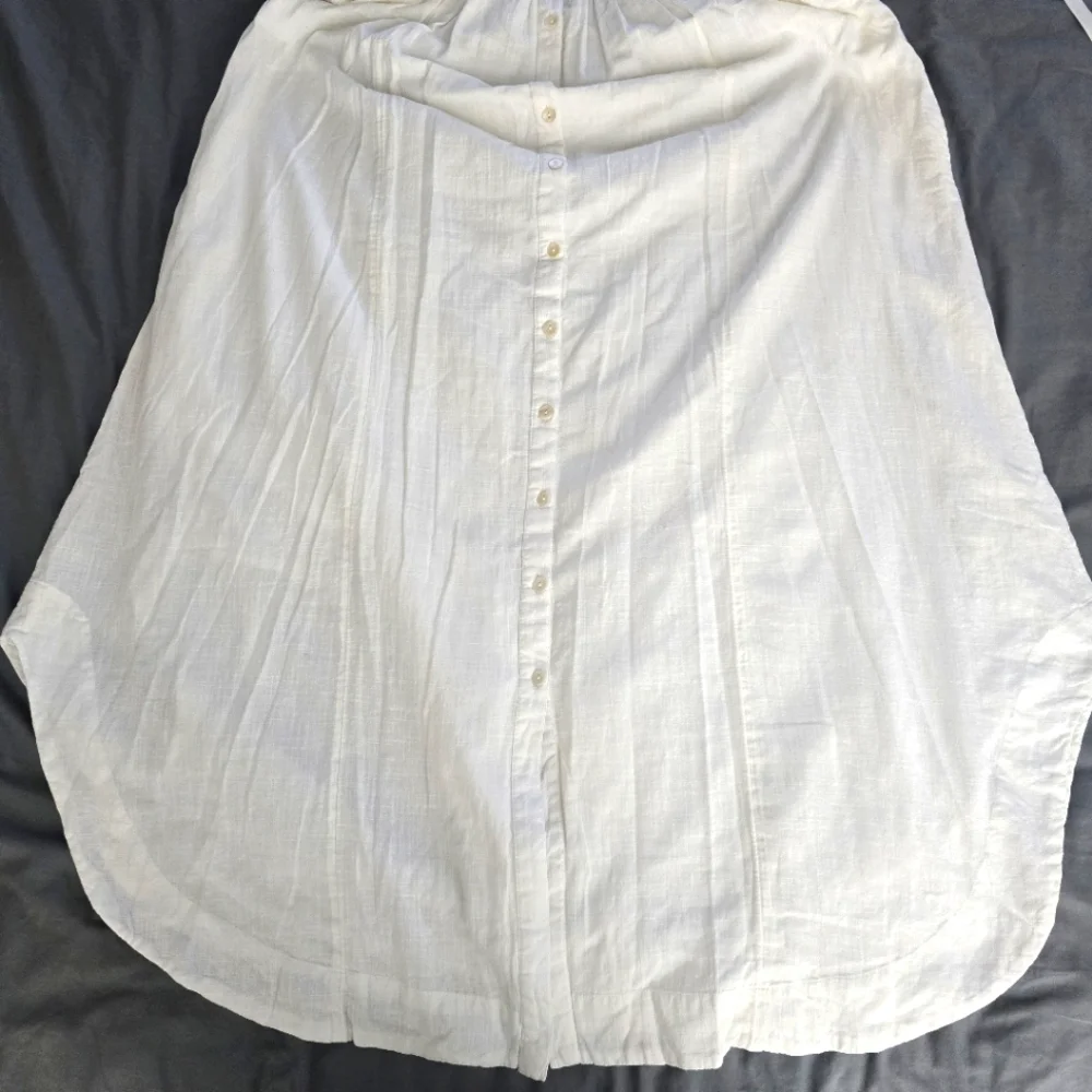 Free People Samantha Shirtdress in Ivory Combo Size XS - Picture 12 of 15